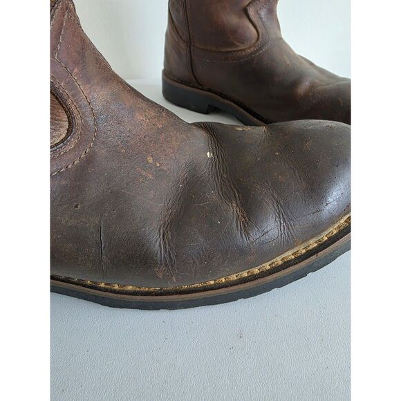Justin Leather Work Boots WK4960 Brown - Men Size 13